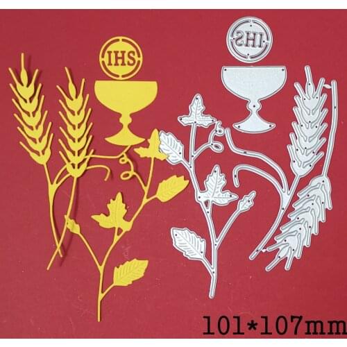 Metal cutting die wheat vine IHS Holy grail craft die template for diy Scrapbooking emboss paper card making die mould stencil