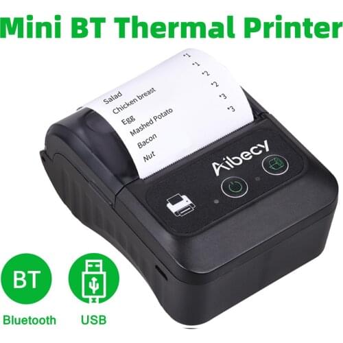 MP-II 58mm Portable Bluetooth Thermal Receipt Printer for Android iOS Windows USB Bill ESC POS Mobile Printer for Retail Store