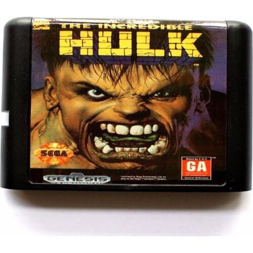 Incredible Hulk 16 bit MD Game Card For Sega Mega Drive For Genesis