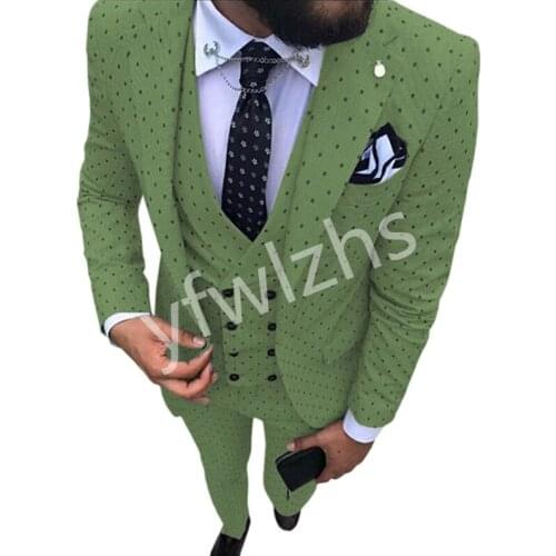New Arrival One Button Groomsmen Peak Lapel Groom Tuxedos Men Suits Wedding/Prom Best Blazer ( Jacket+Pants+Vest+Tie) C21