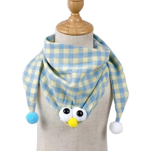 New Spring Autumn Cotton Baby Triangle Scarf Dot Plaid Infant Girls Bibs Scarf Baby Boys Scarf Toddler Burp Cloth Outdoor
