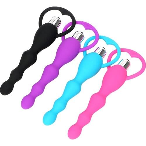 OLO Prostate Massage Anal Plug Sex Products Dildo Anal Beads Vibrator Silicone Sex Toys for Women Masturbator