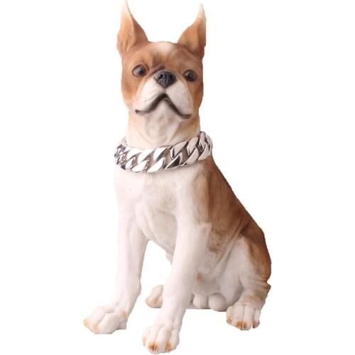 Tiasri 24mm Cuban Link Thick Golden Chain Dog Cat Pets Safety Collar Pet Dog Collar Pet Products Dogs Puppies Wholesale Retail