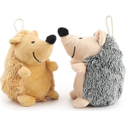 Pet Vocal Toy Little Hedgehog Dog Puzzle Biting Toy Plush Hedgehog puppy teething toys