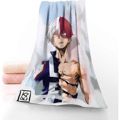 Anime Custom My Hero Academy 35x75cm Fitness Sports Towel Portable Quick-drying Towel Yoga Outdoor Microfiber Sports Towel
