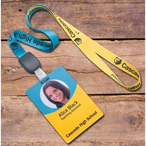 No Minimum PVC Name Card Neck Lanyards for ID Cards with special clip custom printed Lanyard and Hard PVC ID CARD