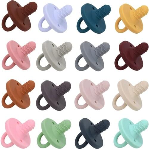 Silicone Pacifiers For Babies Food Grade Perle Silicone Teething Soother Nipple Silicone Teether Chewable Nipple for baby