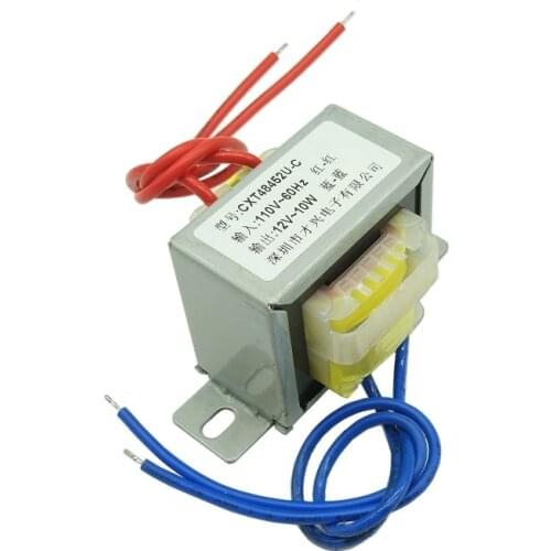 Power Transformer 10W 10VA EI48 110V to 12V 1A Isolation Import and Export Voltage 110V
