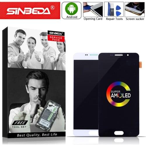Super AMOLED 5.5" For SAMSUNG Galaxy A7 2016 LCD Display Touch Screen Digitizer For Samsung A710 A710F A710M LCD Screen Assemble