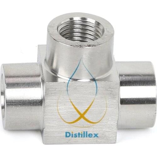 T - Adapter 3 x 1/4" FNPT stainless steel 304