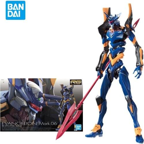 In Stock Bandai Rg Anime Assembly Figure Eva Evangelion Mark 06 Collection Doll Action Figure Toys for Boys Gift