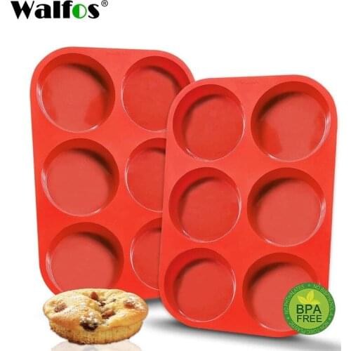 Walfos FOOD GRADE Silicone Cake Molds Non-Stick Cake Bakeware Baking Tools 3D Bread Pastry Mould Pizza Pan DIY Birthday Party