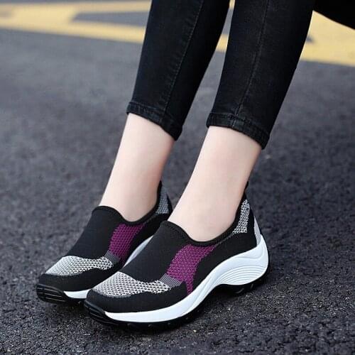 New Women Sneakers Shoes Woman Casual Flats Womens Flat Shoes New Soft Breathable Round Toe Slip on Sneakers Female Shoes