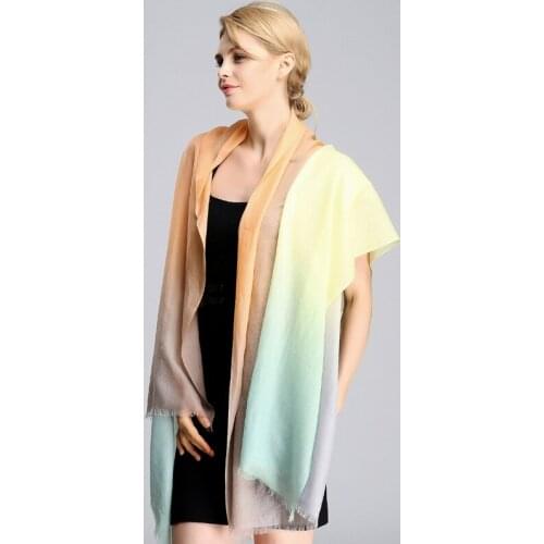 Winter Cashmere Scarf Gradual 3 Color Ladies Temperament Romantic 200*100CM Korean Style Upscale Accessories All-Match Shawls