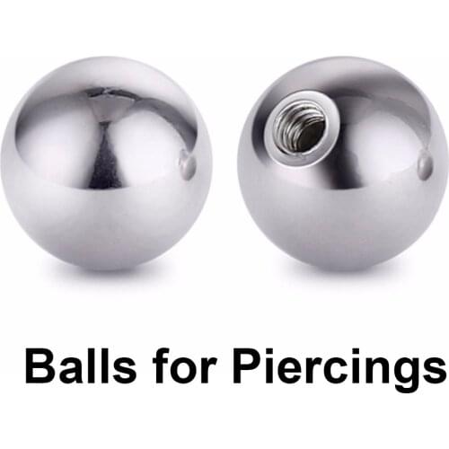10PCS Stainless Steel Piercing Ball 14/16G 2 3 4 5 6mm Piercings Balls Lip Tongue Belly Nose Rings Part Body Jewelry Accessories
