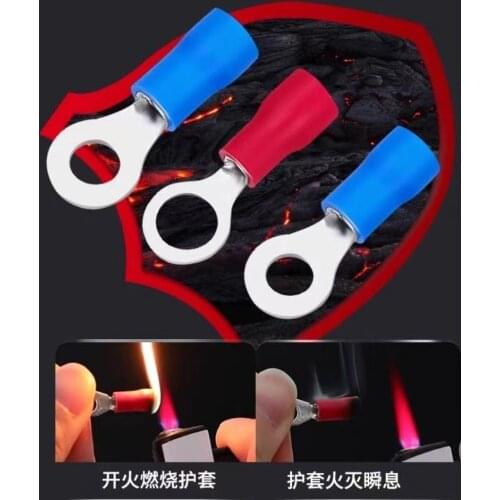 102PCS 10Kinds RV Ring Terminal Electrical Crimp Connector Kit Set With Box Copper Wire Insulated Cord Pin End Butt