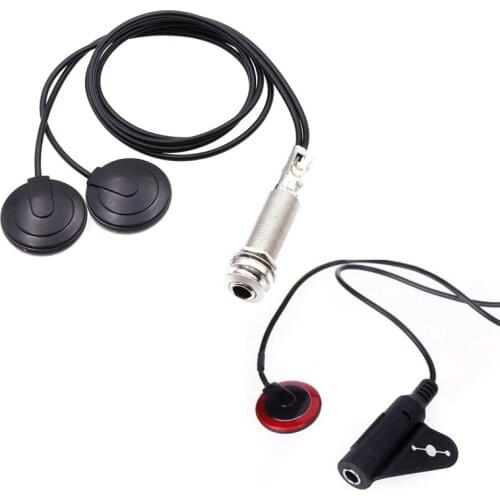 2 Pcs Piezo Contact Miniphone Pickup for Guitar Violin Banjo Mandolin Ukulele, 80Cm & 55Cm