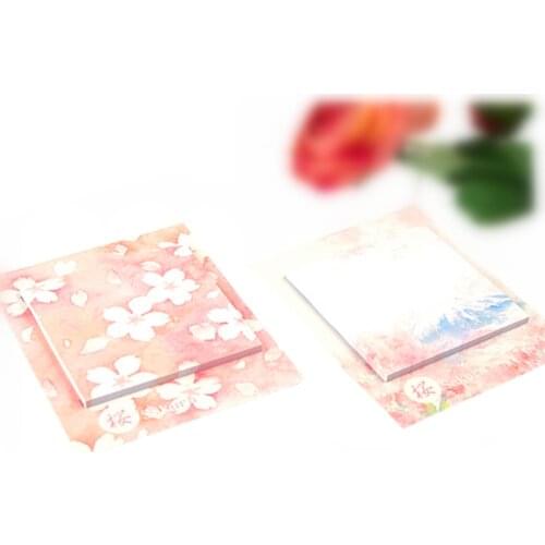 1pack/lot Beautiful pink Cherry blossoms Sticky notes cute Useful message note paper memorandum mini diary nice gift for kids
