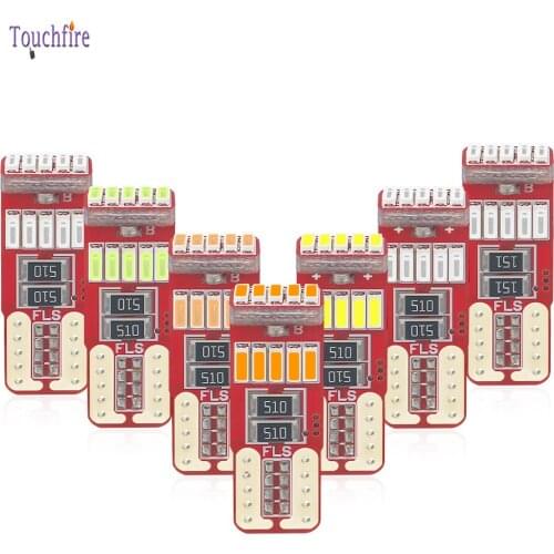 200PCS T10 Led W5W 168 194 Canbus Led Bulbs 4014 15SMD Lamp Dome Reading License Plate Light Car Interior Lights Width Light 12V