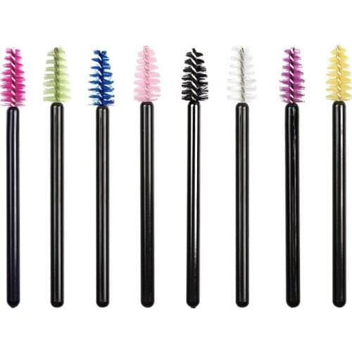 50pcs/pack Disposable Eyelash Brush Mascara Wands Applicator Eyelash Comb Makeup Brushes Individual Lash Removing Swab Micro