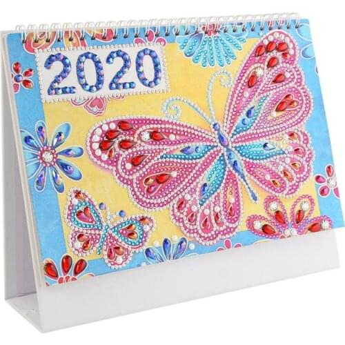Special Shaped Diamond Painting 5D DIY Cartoon Owl Mini 2020 New Year Table Calendar DIY Craft Diamond Embroidery Calendars