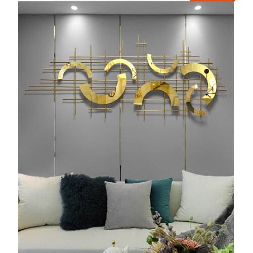 American Luxury Wrought Iron Wall Sticker Crafts Home Livingroom Sofa Background Wall Hanging Decoration Hotel Office Wall Mural