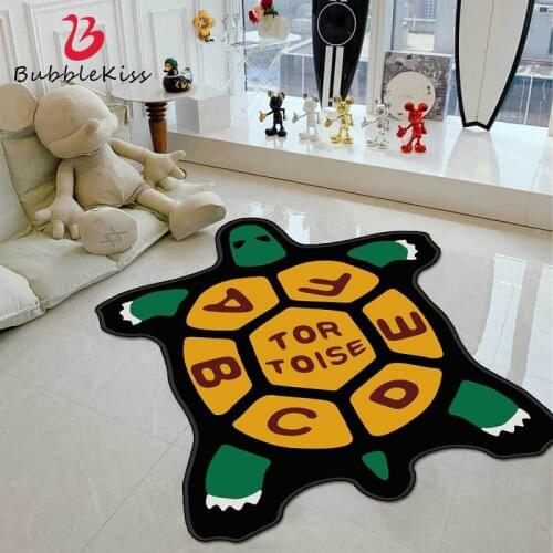 Bubble Kiss Irregular Cartoon Big Tortoise Carpets For Living Room Bedroom Bedside Mats Home Decoration Coffee Table Area Rugs