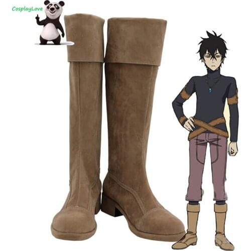 Black Clover Yuno Light Yellow Cosplay Shoes Long Boots Leather CosplayLove For Halloween Christmas