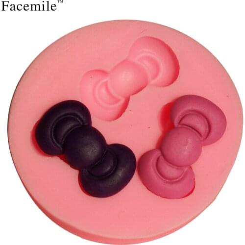 Facemile Bow Tie Shape Handmade Silicone Soap Mould 3D Silicone Cake Mold Cake Tools Soap Mold Cake Decoration 50-271 Gift