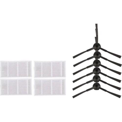 6x Robot Vacuum Cleaner Side Brush 4x V1 HEPA Filter for chuwi ilife V1 V50 V55 Robot Vacuum Cleaner Parts Accessories