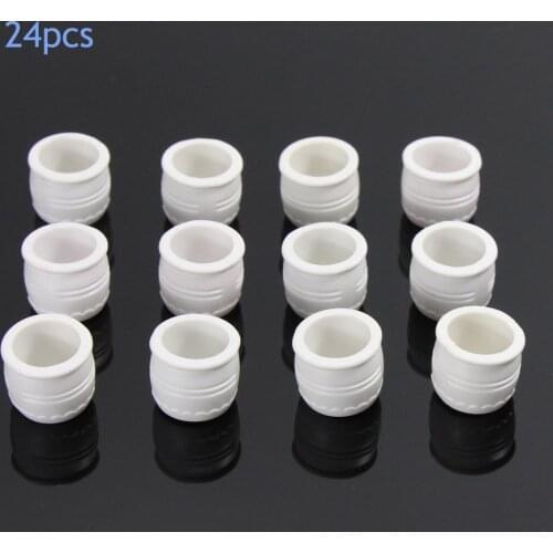 GY12 24pcs Model Train Flower Pot Park Garden Railway 1:43-1:87 HO O Scale Border Parterre terrarium miniatures DIY Doll House