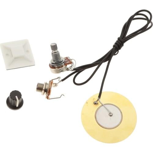 Prewired Guitar Pickup 6.35mm Plug Set For Acoustic/Classical Guitar Parts