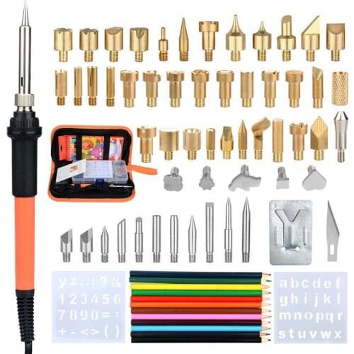 71pcs/set 60W Multi-functional Engraving Electric Soldering Irons Kit Adjustable Temperature Carving Soldering Irons Pen Tools