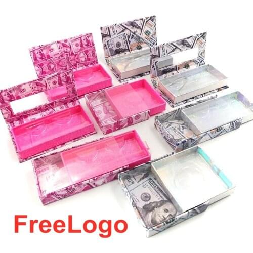 NEW Dollar/ marble wholesale eyelash packaging box lash boxes packaging faux mink lashes square empty case bulk makeup freelogo
