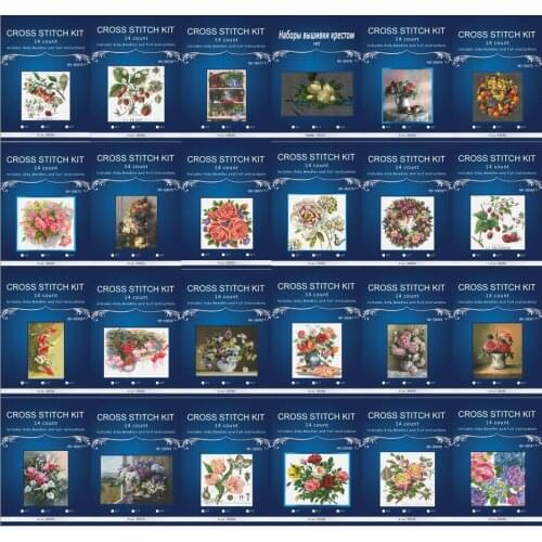 Oneroom,Needlework,DIY DMC Cross stitch,Sets For Embroidery kit 14ct cotton thread scenery flowers Cross-Stitching