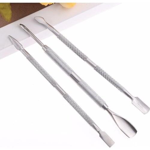 Nail File Cuticle Remover Manicure Trimmer Cuticle Pedicure Manicure Pusher Scrub Rod Grinding Steel Nail Tool H2E0