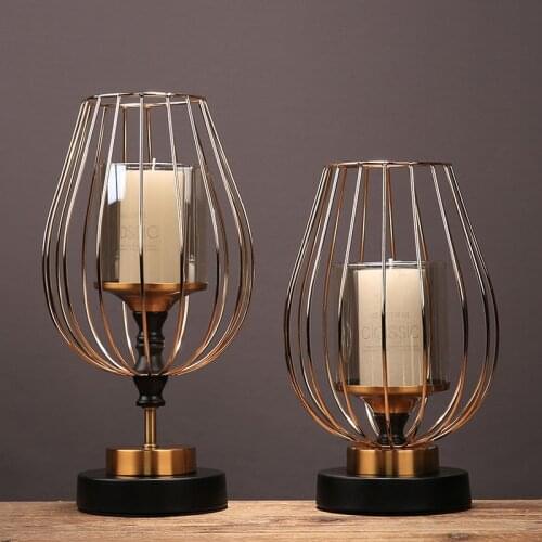 Antique Home Suppliers Metal Candle Holder Living Room Display Candlestick Deck Candlelight Decoration Props Wedding Decorations