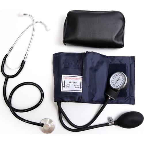 Manual Sphygmomanometer with Stethoscope Strap Stethoscope Medical Double Tube Double Head Stethoscope Blood Pressure Air Pump