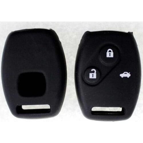 3 Buttons Silicone Car Key Cover Case Fob Shell For Honda Civic 2006-2012 CR-V Pilot 2005-2012 Accord 2003-2012 Car-styling