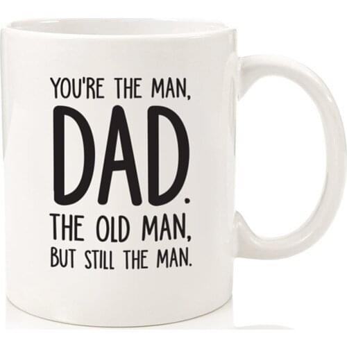 Unique Coffee Mug and Cup The Man And The Old Man Eco Friendly White Ceramic Tea Milk Beer Mugs Funny Cups Gifts For Dad Father