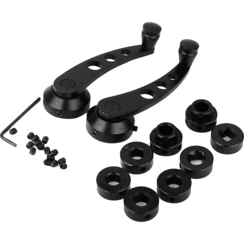 Universal Car Auto Window Winder Kit Crank Door Glass Handle Aluminium Black