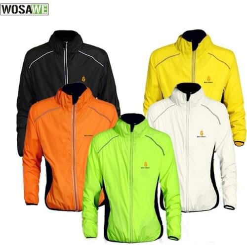 5 Colors Men Women Cycling Jacket Windproof Waterproof Cycle Bike Bicycle MTB Wind Jacket Light-reflecting Running Sport Jackets