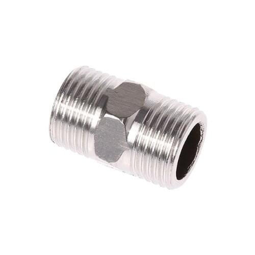 1/2\" Male x 1/2\" Male Hex Nipple Stainless Steel SS304 Threaded Pipe Fitting NPT Dropship