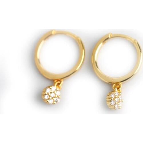 1Pair 925 Sterling Silver Earrings for Women Fashion Jewelry Silver 925 Ear Cuffs Zircon Drop Earrings for Teens