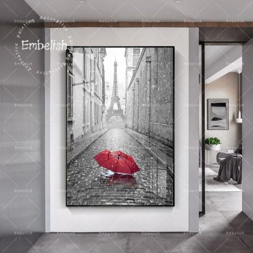 1 Pieces Black And White Paris Tower Street Landscape Wall Pictures HD Print On Canvas Paintings Home Decor Posters Bedroom