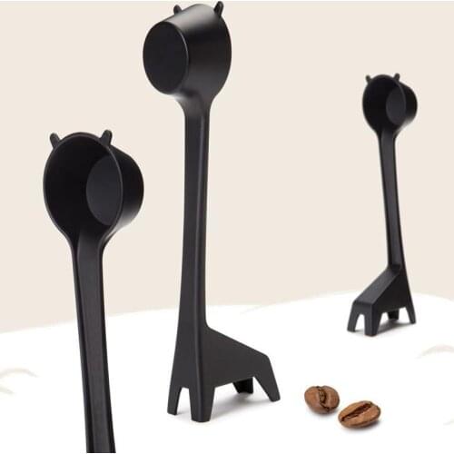 1Pc Creative Cartoon Giraffe Coffee Spoon Lovely Coffee Bean Powder Quantitative Spoon Household Kitchen Coffeeware Dropshipping