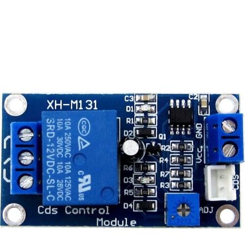 10PCS XH-M131 DC 5V / 12V Light Control Switch Photoresistor Relay Module Detection Sensor brightness Automatic Control Module