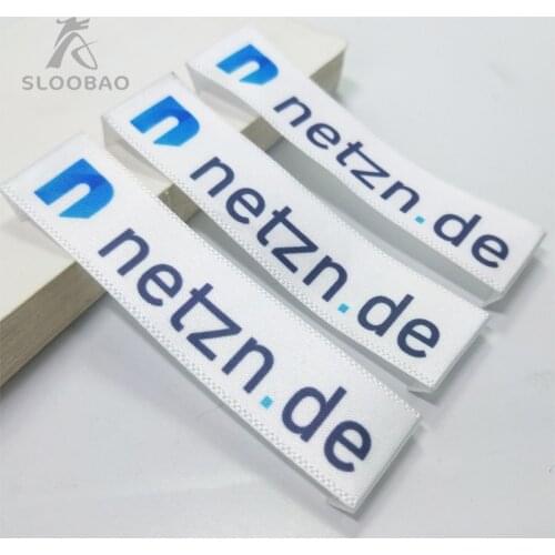 1000pcs Custom Selvedge ribbon Printed Labels Garment Clothing Care Lable Multi-color printing Soft not irritating to the skin