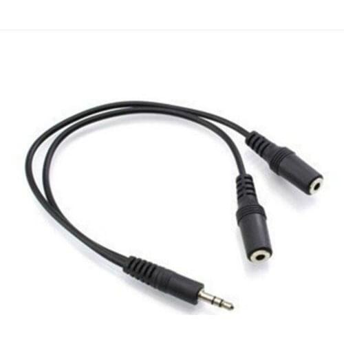 2 in 1 3.5mm Stereo Connector Male To Double Female Speaker Lightweight Splitter AUX Audio Cable 100pcs/lot