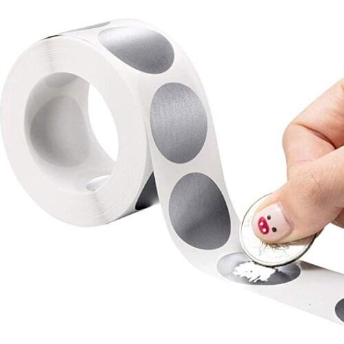 300Pcs Gold Silver Scratch Off Stickers Round Labels Sticker DIY Handmade for Game Scratch Sticker Labels Stationery Decor